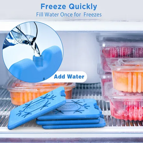 Miniatura 4 de OUTXE Paquetes de hielo para fiambrera - Paquetes de congelador ultradelgados reutilizables - Paquetes de enfriamiento duraderos