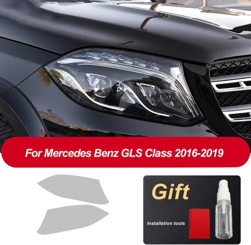Miniatura 2 de JCAKES Car Headlight Protective Film Front Light Transparent TPU Sticker ，for Mercedes Benz GLS GLB G GLK V Class 2013-Present