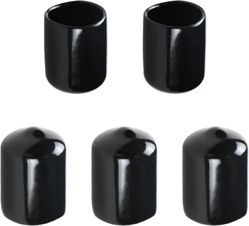 Miniatura 17 de Cubierta de tapa de extremo redondo de goma de 3/4 pulgadas (0.748 in), protectores de rosca de PVC flexible de tubería de tubería protectora