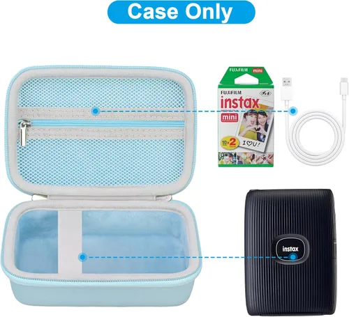 Miniatura 2 de Canboc Estuche de transporte para Fujifilm Instax Mini Link 3 2 1 Impresora para smartphone, bolsillo de malla para película instantánea y cable