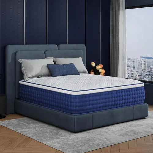 Miniatura 2 de Colchón Twin, Híbrido de Tamaño Twin de 10 Pulgadas en una Caja, Sensación Media de Espuma y Resortes Pocket Individuales, Cama Sin Fibra de Vidrio