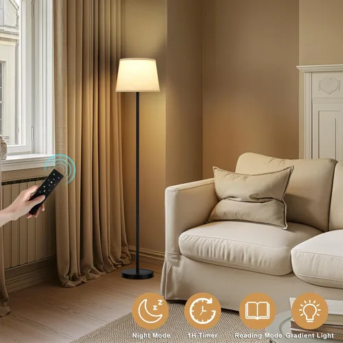 Miniatura 8 de Raexpectis 【Lámparas de pie mejoradas para sala de estar, lámpara de pie moderna con control remoto, lámpara de pie regulable de temperatura