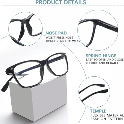 Miniatura 3 de Lentes progresivos de lectura con multienfoque para mujeres, bloqueo de luz azul, lectores de computadora para damas con bisagra de resorte.