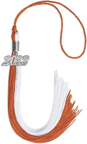 Miniatura 218 de Endea Graduation Borla de doble color con gota de fecha plateada (negro/oro antiguo, 2025)