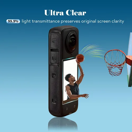 Miniatura 7 de Protector de pantalla para accesorios de aire Insta 360 X4, pantalla LCD de vidrio templado Insta360 X4, Ultra HD, dureza 9H, resistente a