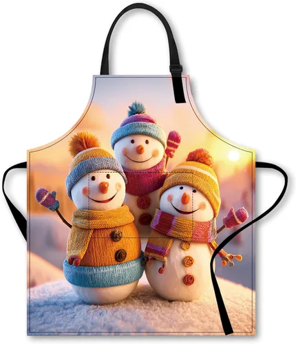 Miniatura 18 de Nuxovilar Delantales para mujer con bolsillos, 26.77 x 30.7 pulgadas, ideal para cocinar, hornear, reuniones de Navidad