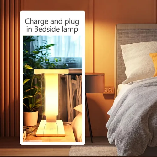 Miniatura 8 de Lámpara LED de escritorio de carga inalámbrica, diseño de suspensión antigravedad, táctil de 3 niveles y brillo ajustable, puerto USB-C, adecuada