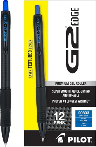 Miniatura 11 de PILOT G2 Edge - Bolígrafos de gel premium surtidos, bolígrafos de punta fina de 0.7 mm, experiencia de escritura sensorial, caja de 8