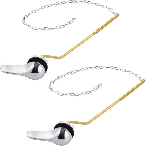 Miniatura 15 de iFealClear Juego de 2 piezas de repuesto de mango de inodoro de metal, universal para tanque de inodoro de montaje frontal, palanca de viaje