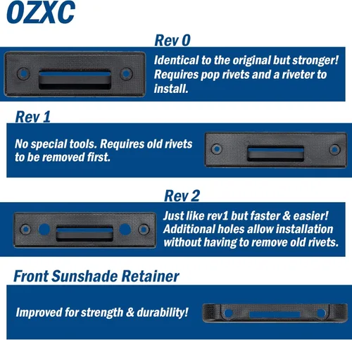 Miniatura 3 de OZXC - Latiguillo de cierre deslizante para techo corredizo trasero, cerradura de techo - Rev 0 - Retenedor GM F 84900118, compatible con Chevy