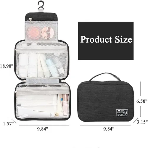 Miniatura 5 de Neceser colgante para viajes, bolsa organizadora de maquillaje impermeable para hombres y mujeres, bolsa de almacenamiento portátil de cosméticos