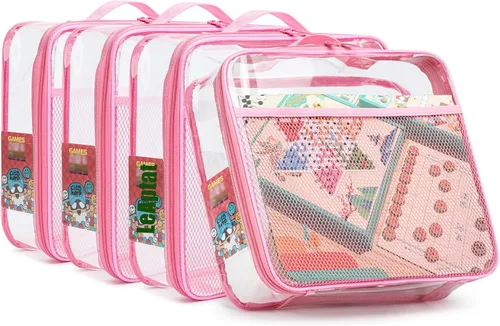 Miniatura 6 de Paquete de 4 bolsas organizadoras de almacenamiento de juguetes de 13.7 pulgadas de largo x 2.7 pulgadas de ancho x 9.7 pulgadas de alto. Negro