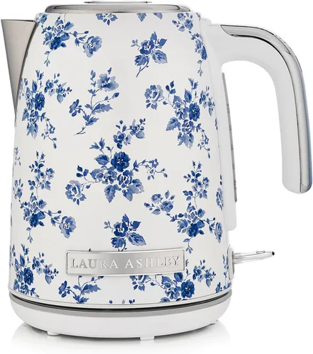 Laura Ashley Hervidor eléctrico de acero inoxidable de 1.7 litros – Hervidor eléctrico de hervir rápido de 1500 W para agua hirviendo – Hervidores