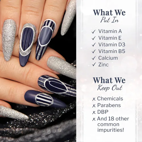 Miniatura 6 de SNS Polvo de inmersión de uñas, polvo de inmersión de color geloso – Alaskan Cruise (gris metálico/plateado, brillante) – Color de uñas de larga