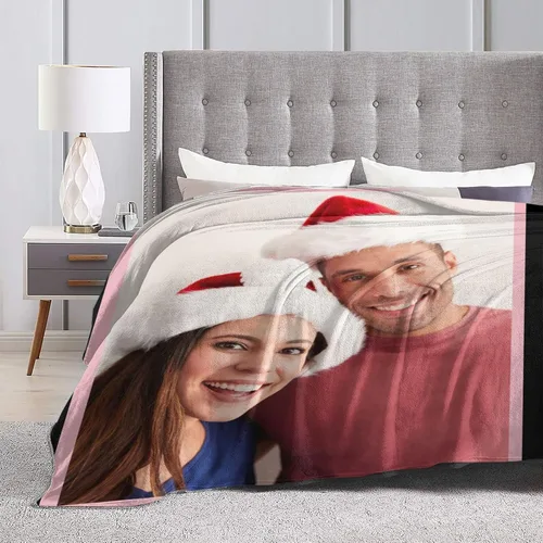 Miniatura 3 de Manta personalizada con fotos, texto, fotos personalizadas, mantas para adultos y niños, cumpleaños familiar, 1 foto, 50 x 40 pulgadas