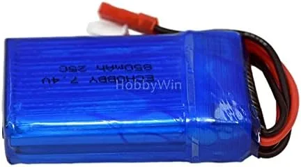 Miniatura 6 de 7.4V 2S 850mAh 25C LiPO Batería JST Plug para FPV Drone RC Modelo Avión Helicóptero