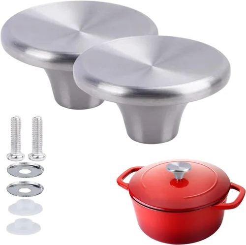 Miniatura 8 de ILOVYO Pomo de repuesto de acero inoxidable para horno holandés Le Creuset, Aldi, Lodge y otros utensilios de repuesto de hierro fundido esmaltado