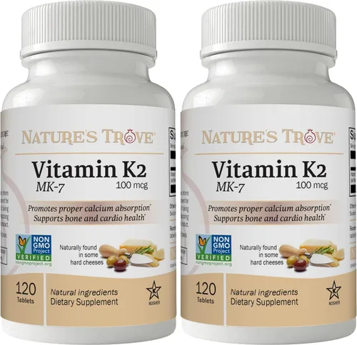 Miniatura 3 de Nature's Trove Suplemento de vitamina K2 MK7, 100mcg, 120 unidades, vegano