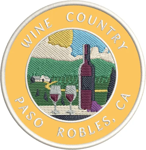 Miniatura 3 de Vinyard - Wine Country - Paso Robles, California 3.5 pulgadas bordado DIY hierro o coser parches decorativos vacaciones aventura tema novedad
