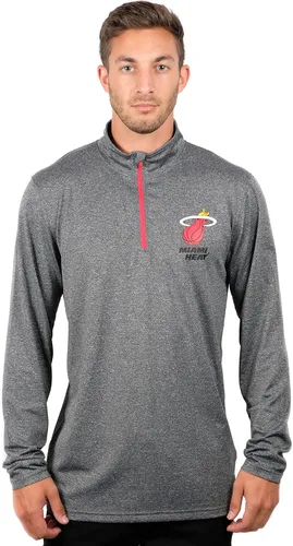 Miniatura 63 de Ultra Game Camiseta oficial de la NBA de manga larga con cremallera corta para hombre Color del