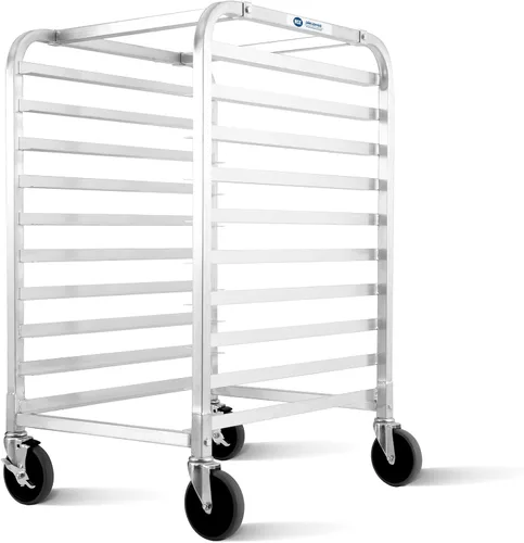 Miniatura 9 de BIEAMA Estante para bandejas de 20 niveles, estante para panecillos NSF, estante de panadería de aluminio, estante de enfriamiento para panadería