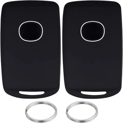 Fundas para llavero remoto de silicona duradera para 3 4 llaves en el lateral 2019 2020 Mazda 3 CX-30 CX-5 CX9 2023 Mazda 6 (negro negro)