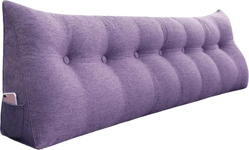 Miniatura 71 de Almohada de cuña acolchada de 8 libras para cabecero, posicionador corporal en forma de triángulo, almohada de lectura para la cama, almohada