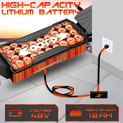 Scooter Eléctrico Motor de 900W a 1600W Batería 48V18ah Scooter Eléctrico Plegable para Adultos Neumáticos de 11 Pulgadas Velocidad Máxima de 30 a