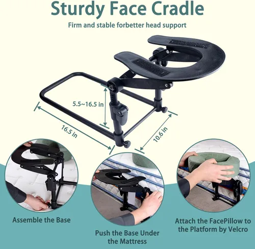 Miniatura 4 de Reposacabezas de masaje para cama, almohada ajustable para después de cirugía ocular, vitrectomía, reposacabezas de masaje para cama en casa