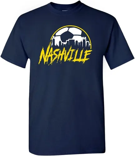 Miniatura 19 de Xtreme Apparrel Camiseta Team City Skyline para los aficionados al fútbol New York - Camisa azul marino