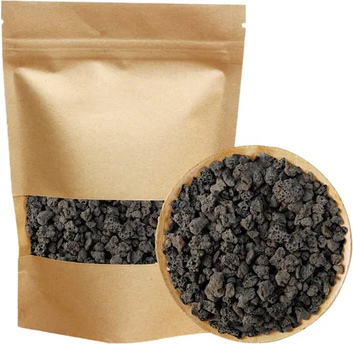 TOYPOPOR Aditivo de suelo de roca de lava hortícola negra para cactus y plantas suculentas sin tintes ni productos químicos, 100% pura roca