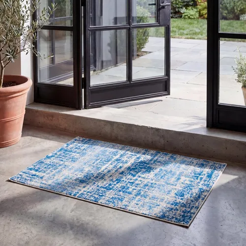 Colección Safavieh Adirondack ADR116A tapete abstracto moderno plateado y negra (5'1" x 7'6")