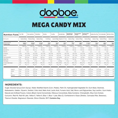 Miniatura 2 de Dooboe Surtido de dulces Parade a granel – 8 libras – Paquete variado de caramelos – Recuerdos envueltos individualmente – Caramelos de relleno