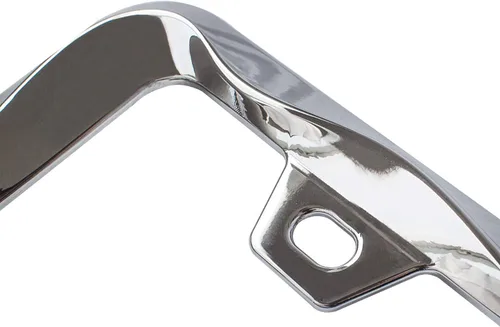 Miniatura 8 de creathome 3D - Marco para placa de matrícula con diseño de ondas, de aleación de zinc puro Cromo