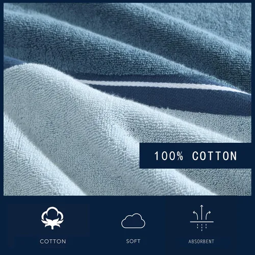 Miniatura 3 de Nautica - Toallas de baño, toallas de algodón de felpa 100% suaves y absorbentes con bucles de hilo teñido, toallas de baño de peso medio