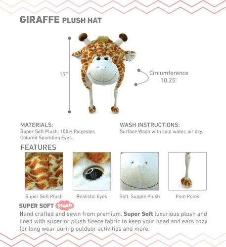 Miniatura 2 de Puzzled - Sombrero de mapache marrón de peluche - Sombrero súper suave y cálido con orejeras, gorro de invierno acogedor de forro polar para niños