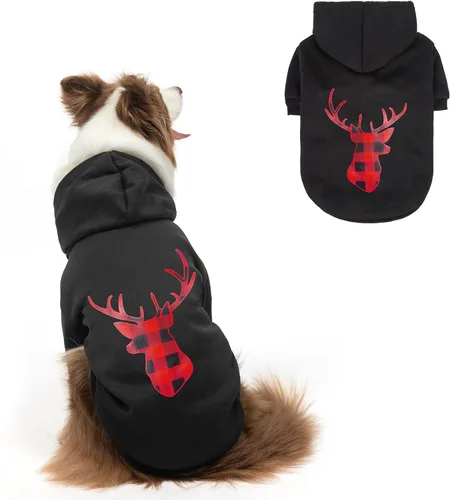 Miniatura 32 de SCENEREAL Sudadera de seguridad con capucha para perros grandes, medianos y pequeños, para niños y niñas, disfraz de perro suave con agujero para #1