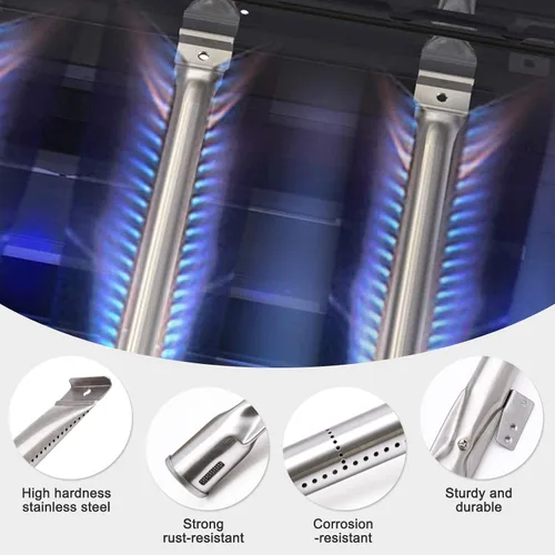 Miniatura 5 de Hiorucet Piezas de repuesto para parrilla Nexgrill 2 Burner 720-0864, 720-0864M. Reemplazo de placas de calor para parrilla, quemadores e