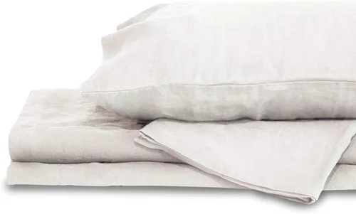 Miniatura 11 de Delilah Home Juego de sábanas de cáñamo orgánico, juego de sábanas duraderas de 3 piezas con 6.35 oz/m², ajustadas, planas y una funda de almohada