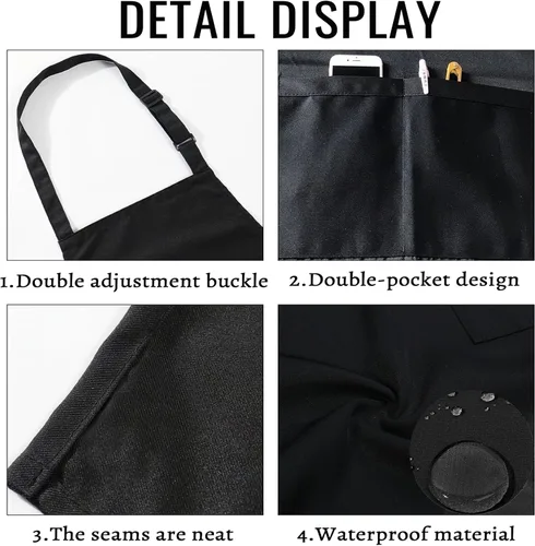Miniatura 3 de Delantales personalizados para hombres y mujeres, delantal personalizado con tu logotipo de texto, cocina, arte de uñas, delantales de peluquería
