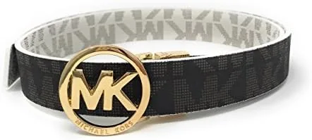 Miniatura 2 de Michael Kors Cinturón reversible para mujer blancomarrón con hebilla dorada BlancoMarrón