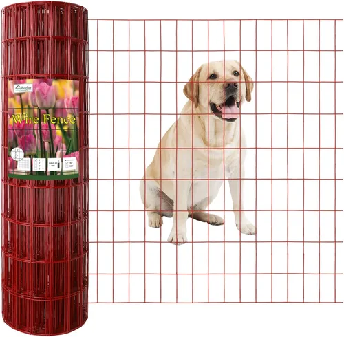 Miniatura 24 de FOREHOGAR Valla de alambre soldada con revestimiento de PVC negro de 24 pulgadas x 50 pies, 2 pulgadas x 3 pulgadas 16GA, rollo de cercado de borde