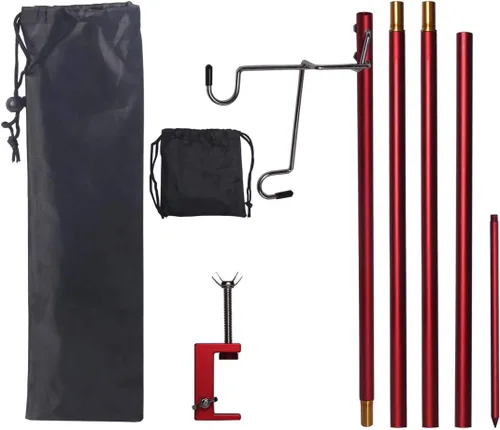 Hikeman Soporte plegable para farol, soporte de lámpara portátil, soporte de luz plegable para camping, pesca, picnic, barbacoa, actividades al aire