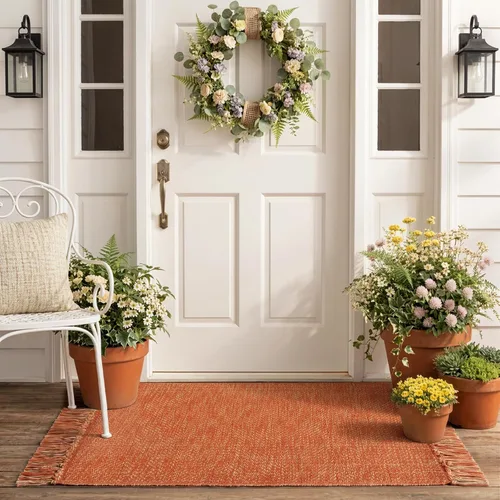 Miniatura 63 de Collive Alfombra Larga para Pasillo de 2.6' x 7', Alfombras Lavables para Interiores de Entrada, Alfombras de Cocina Trenzadas Tejidas Beige/Crema