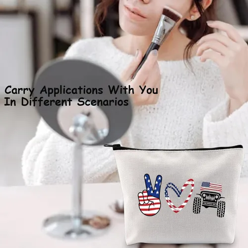 Miniatura 4 de TSOTMO Bolsa de cosméticos con cremallera para automóvil, regalo de carreras para amantes de vehículos, bolsa de aseo para viajes de carreras