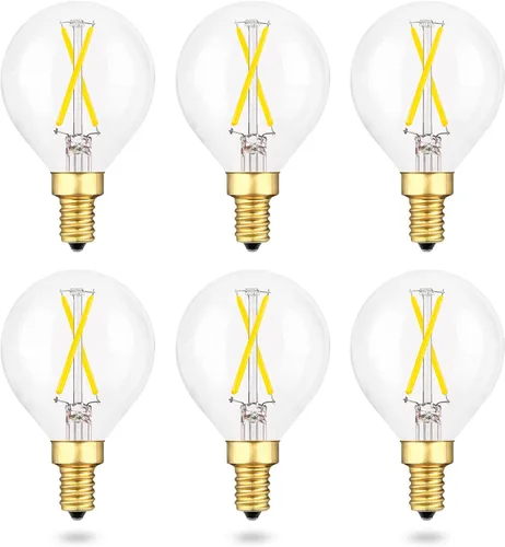 Miniatura 11 de Bombilla LED A15 regulable, bombillas de globo E26 de 2 W, equivalente a bombilla incandescente de 25 W, blanco cálido suave de 3000 K, vidrio