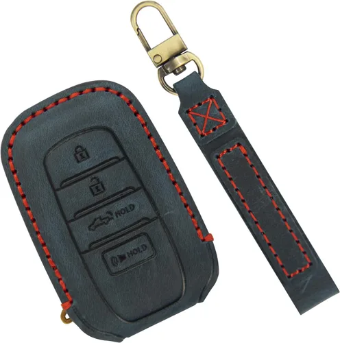 Miniatura 13 de Funda para Llavero para Accesorios Toyota Tundra 2022-2024 2025 2026, para Tacoma 2024 2025 2026 Cubierta de Llavero de Cuero, para Camry 2025 2026