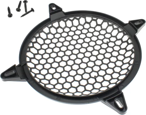 Miniatura 2 de FDXGYH Paquete de 2 fundas protectoras para parrilla de altavoz de 10 pulgadas con tornillos de montaje para audio doméstico, color negro