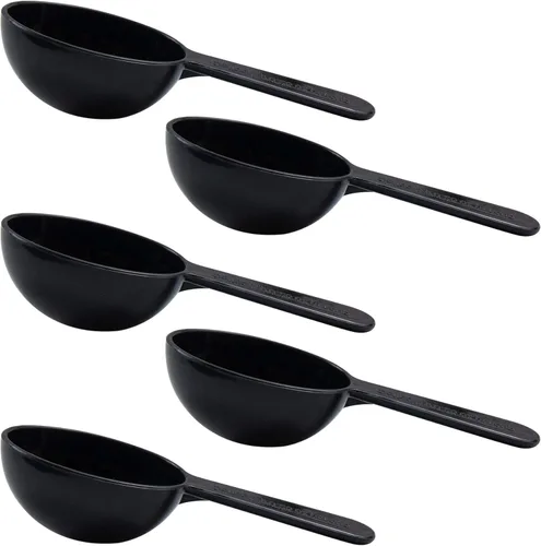 AUEAR, Paquete de 5 cucharadas cucharadas de café de medición de plástico para leche en polvo y especias de semillas de frutas