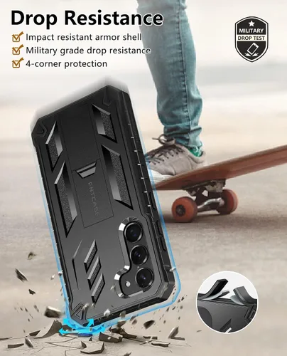 Miniatura 5 de FNTCASE Funda protectora para Samsung Galaxy-S23: funda resistente a prueba de golpes para teléfono celular de doble capa con protector de pantalla